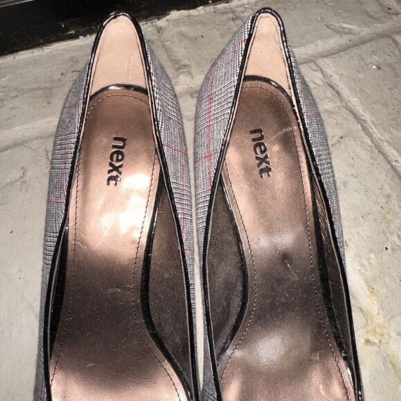 Report Women’s Plaid Peep Toe Heel Pump Shoe Size 9.5 EUC - Picture 2 of 9